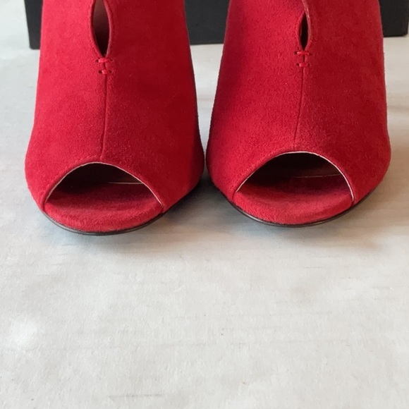 NWB Rebecca Minkoff Pricilla Red Suede heeled mule Size 9 - Picture 6 of 10